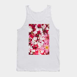 Pink White Red Flowers Tank Top